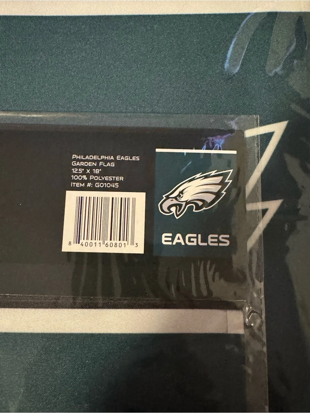 NFL Philadelphia Eagles Garden Flag - Midnight Green, White, Silver, Black